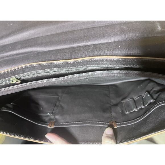 Real Leather Fossil Estate Portfolio Brief (Cognac) Briefcase/Attac - Picture 10 of 15